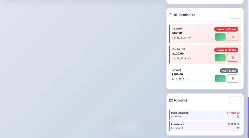 تصميم Dashboard لإدارة المصروفات والدخل باستخدام HTML و Boot