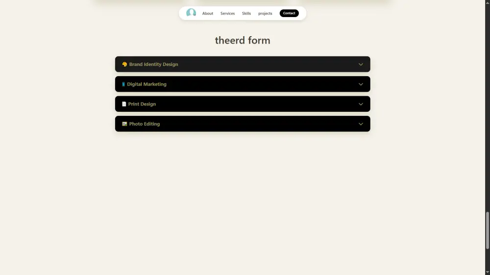 تصميم موقع شخصي (Portfolio) احترافي يعرض مهاراتك ومشاريعك