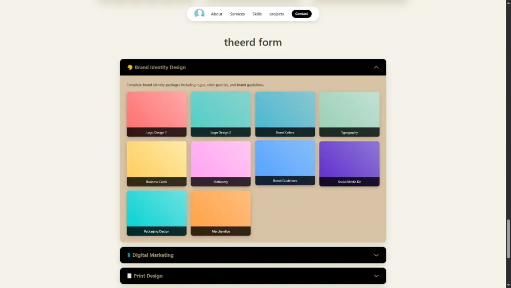 تصميم موقع شخصي (Portfolio) احترافي يعرض مهاراتك ومشاريعك