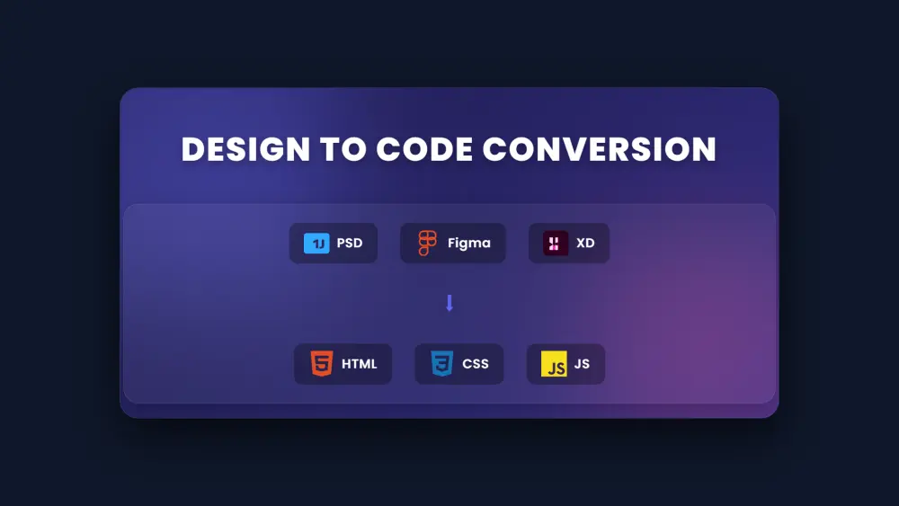 تحويل تصميمات XD / PSD / Figma إلى مواقع HTML وCSS وJavaScript متجاوبة