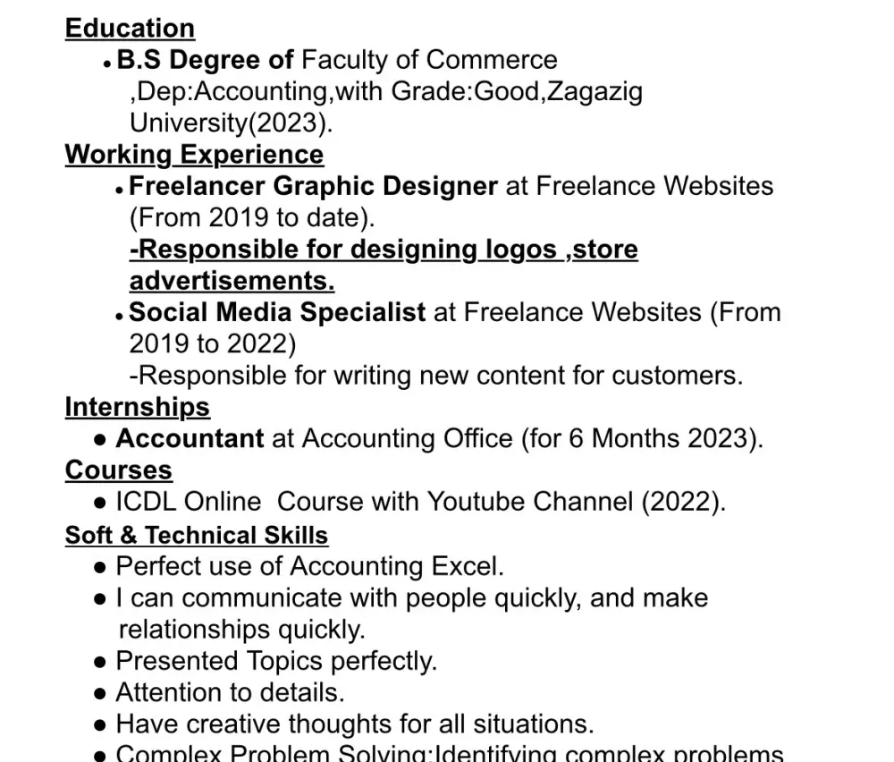 تصميم سيرة ذاتية | CV ATS