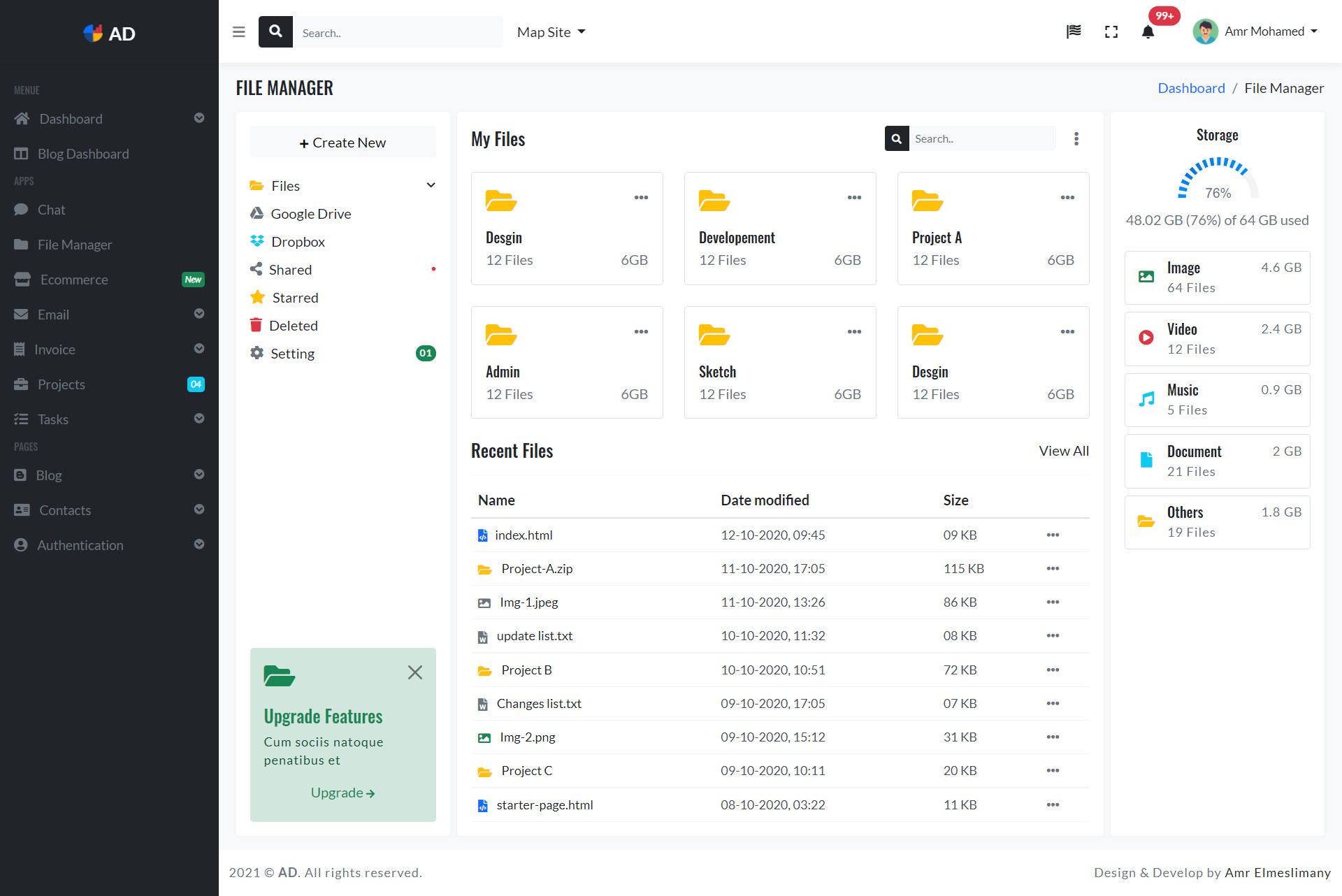 صمم موقعك الأن بالشكل الذى تريده ومتجاوب ويحتوى على الانيميشن (HTML CSS JS).