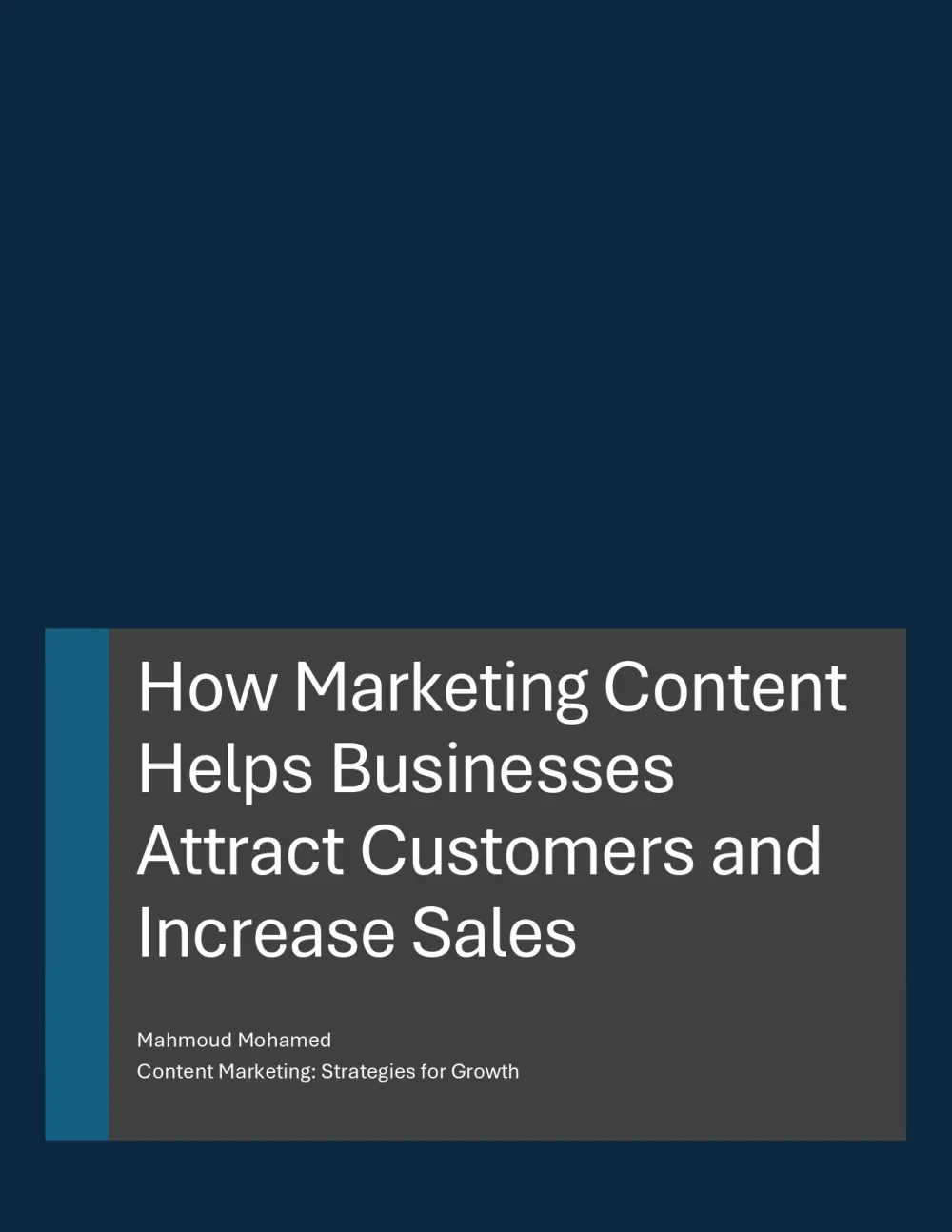 ✍️ خدمة كتابة المحتوى (Content Writing)