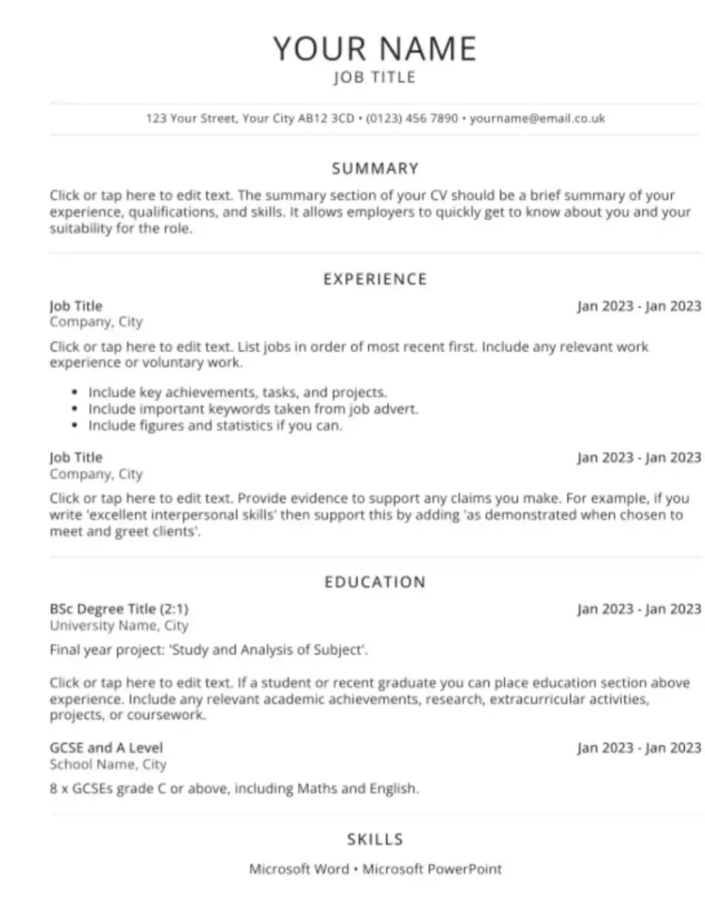 يمكنني كتابة سيرة ذاتية (CV) بشكل احترافي يمكنك تقديمها عند التقدم لوظيفة فقط مقابل 5$