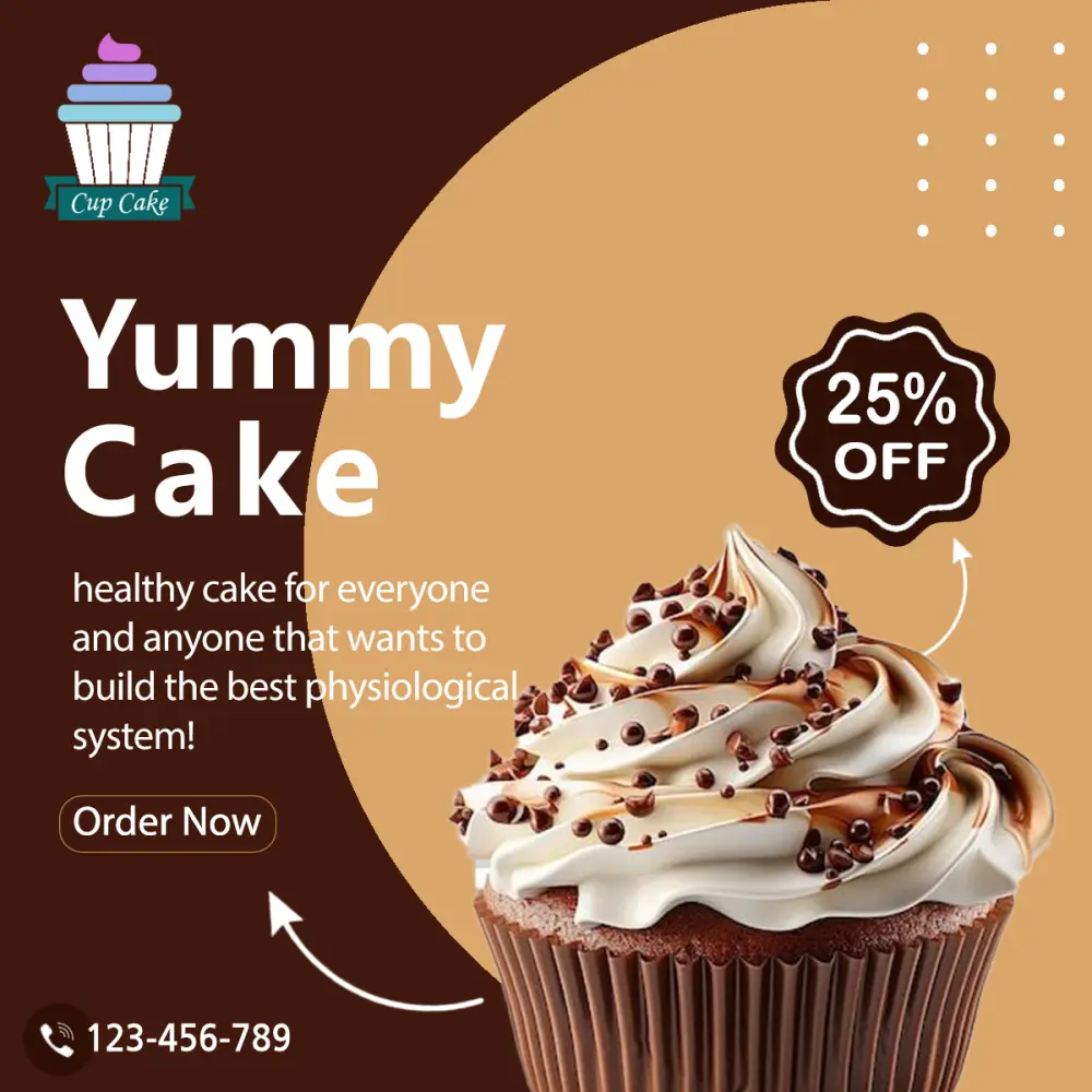 اعلان عن براند cup cake