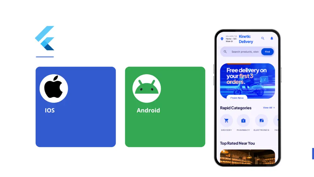 برمجة وتطوير تطبيق موبايل احترافي (Android & iOS) باستخدام Flutter