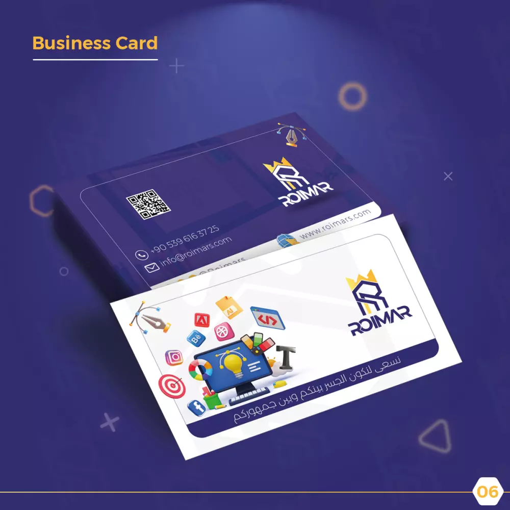 تصميم كرت شخصي أنيق مقابل 10$
