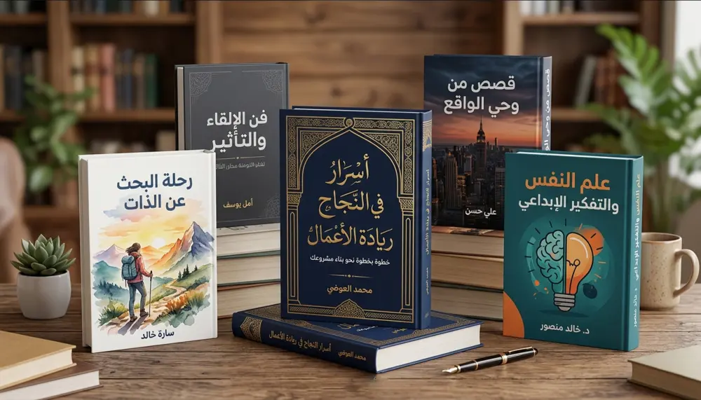 تصميم غلاف كتاب احترافي واحد يجذب القراء ويعكس محتوى كتابك