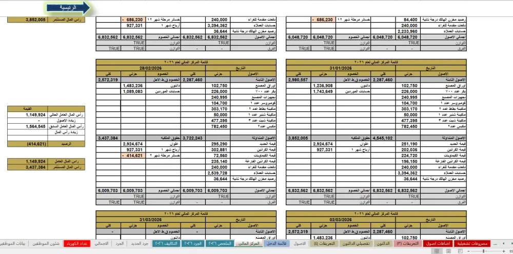‏المحاسبة المالية , إعداد الميزانية , إعداد التقارير المالية , إعداد الدفاتر , إدارة المشروعات