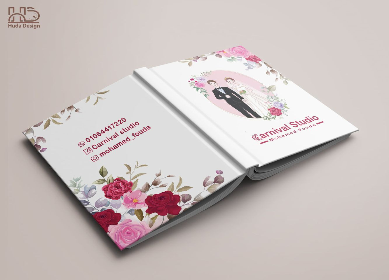 تصميم غلاف البوم زفاف wedding album cover design