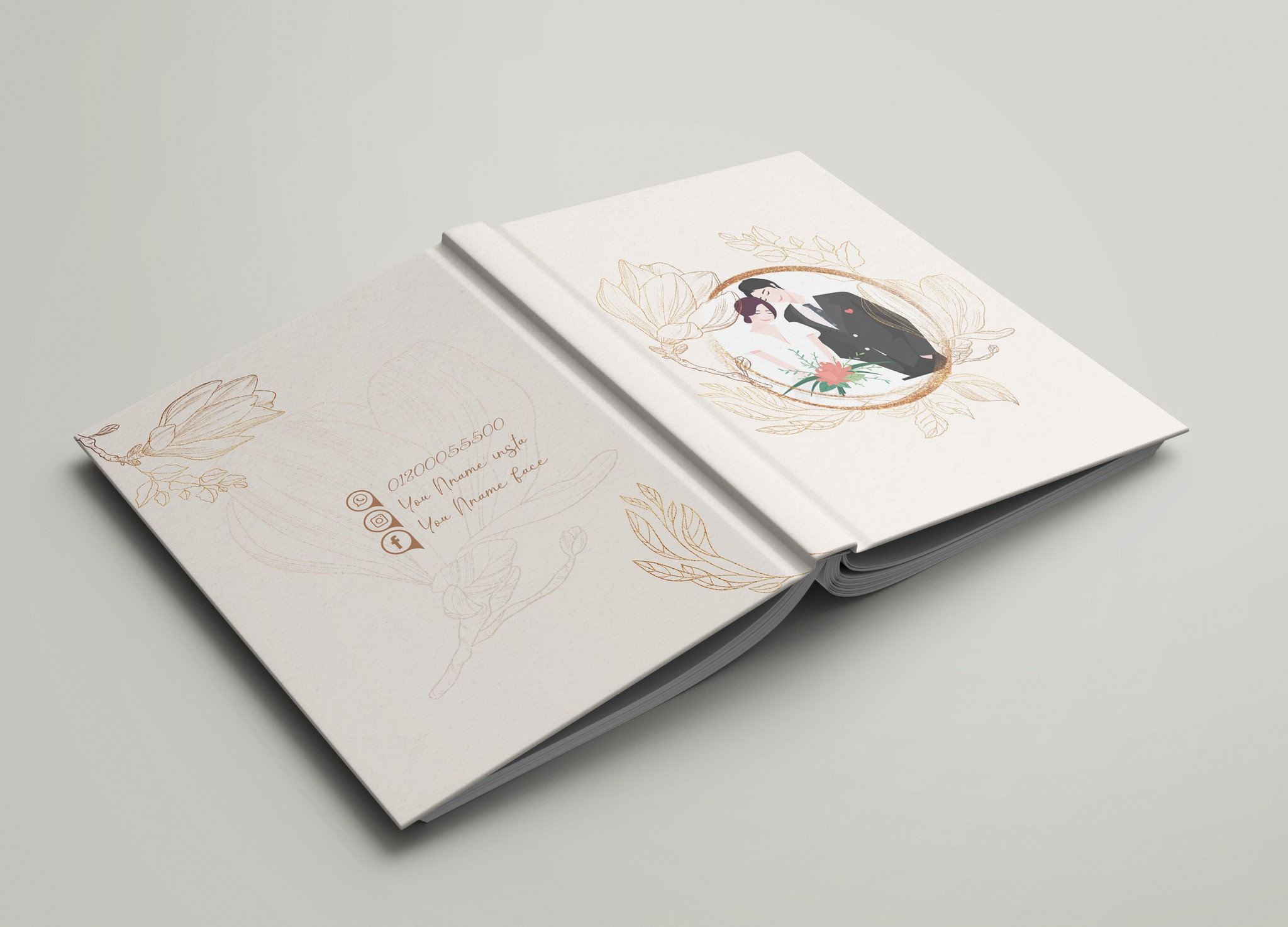 تصميم غلاف البوم زفاف wedding album cover design