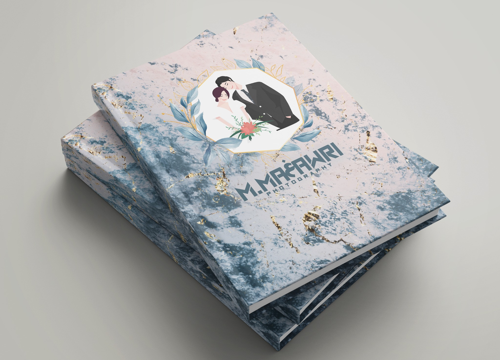 تصميم غلاف البوم زفاف wedding album cover design