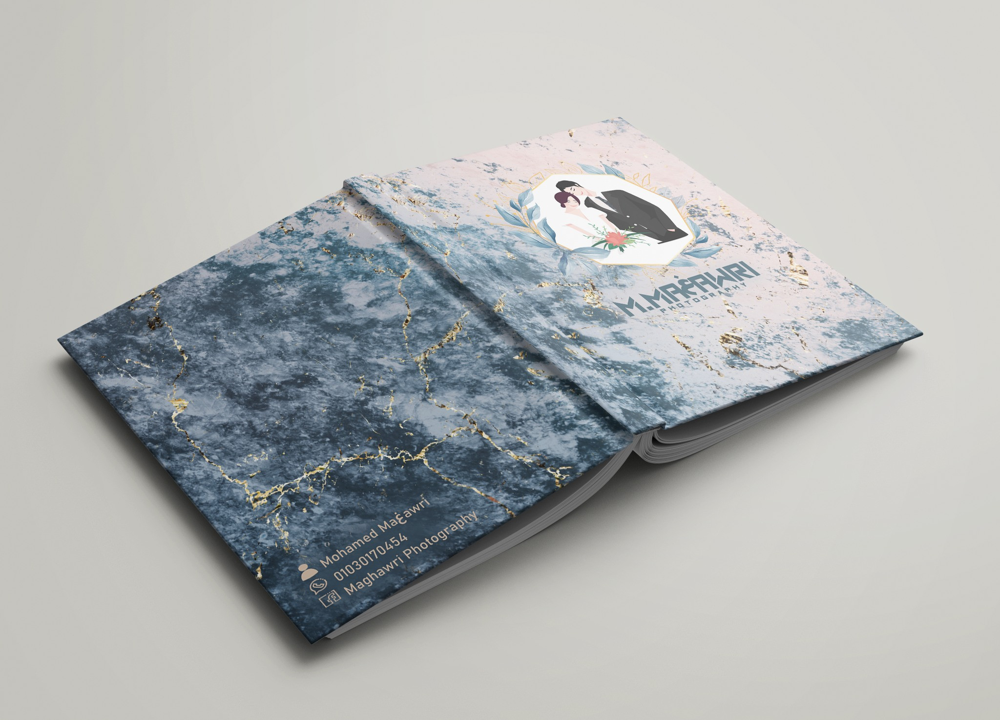 تصميم غلاف البوم زفاف wedding album cover design
