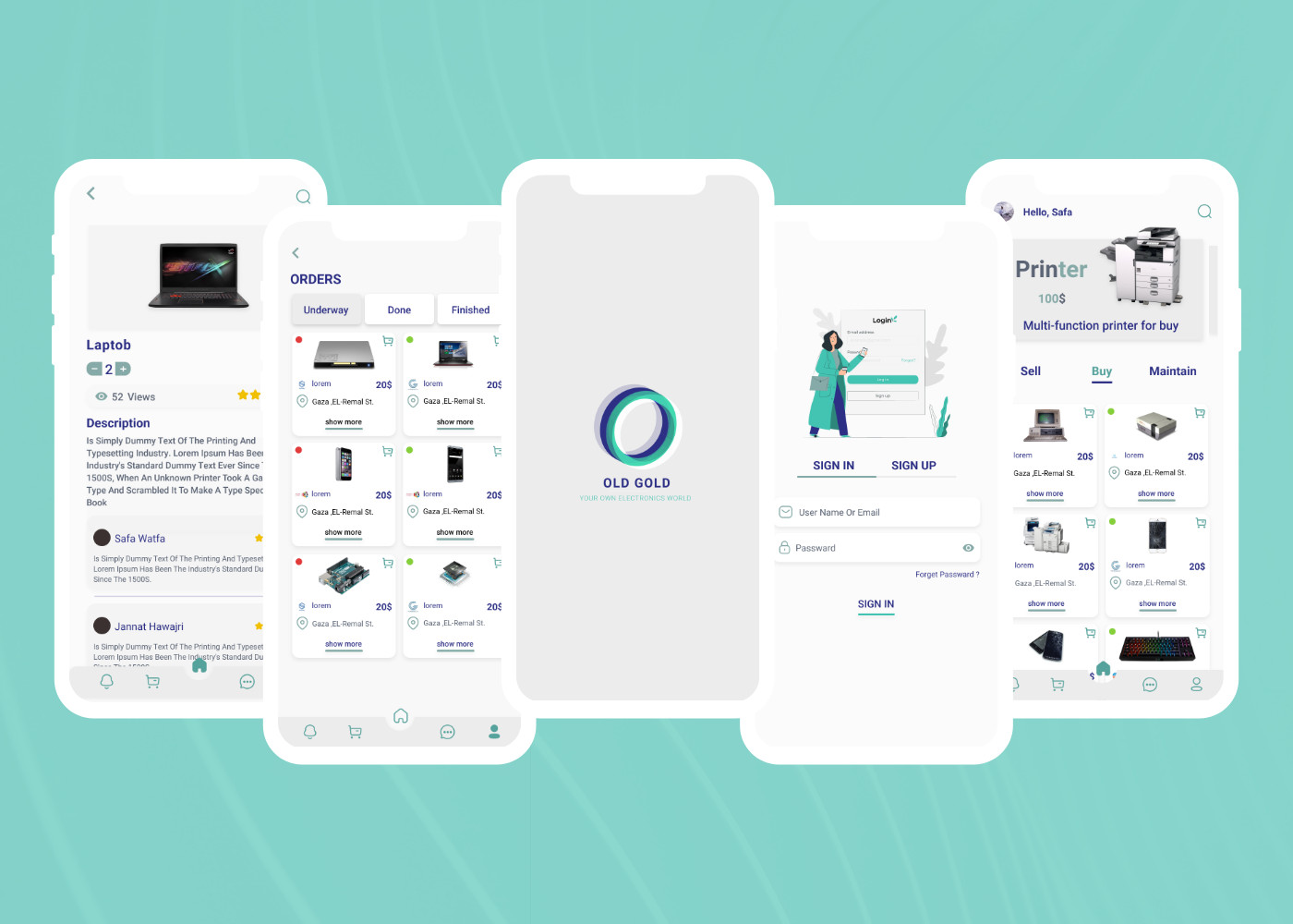 تصميم واجهات وتجربة المستخدم  UXUI Design ل تطبيق اندرويد أو IOS