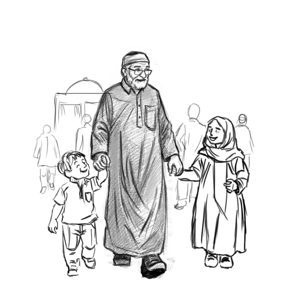 Storyboard ليلة العيد – اسكتش رصاص للمة العيلة وصناعة كحك العيد
