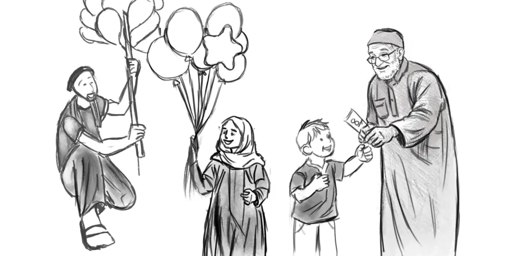 Storyboard ليلة العيد – اسكتش رصاص للمة العيلة وصناعة كحك العيد