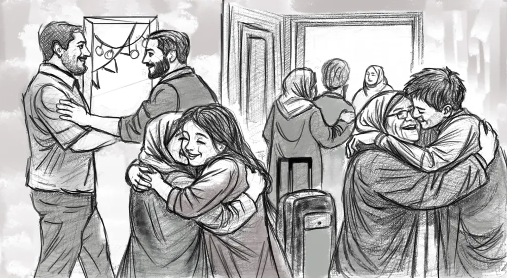 Storyboard ليلة العيد – اسكتش رصاص للمة العيلة وصناعة كحك العيد