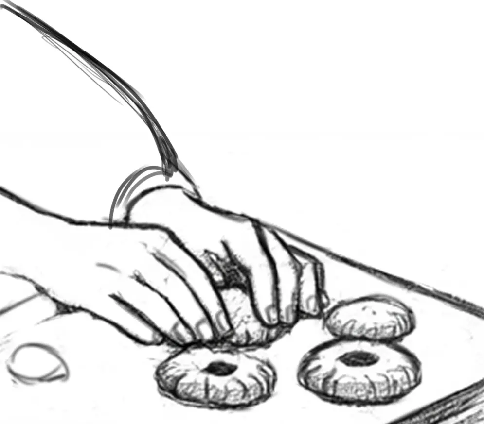 Storyboard ليلة العيد – اسكتش رصاص للمة العيلة وصناعة كحك العيد