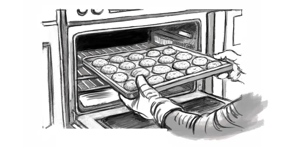 Storyboard ليلة العيد – اسكتش رصاص للمة العيلة وصناعة كحك العيد