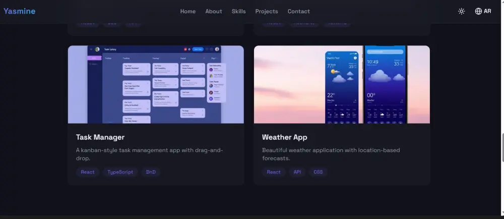 تصميم وتطوير موقع Portfolio احترافي باستخدام React.js متجاوب وسريع