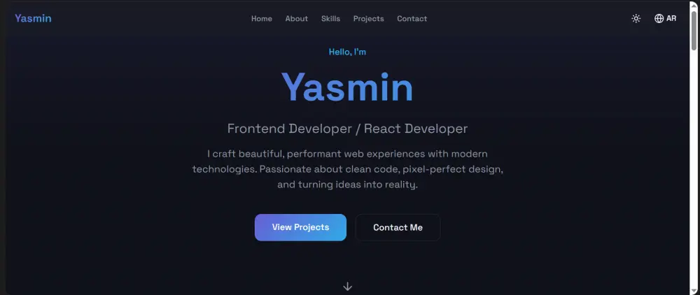 تصميم وتطوير موقع Portfolio احترافي باستخدام React.js متجاوب وسريع