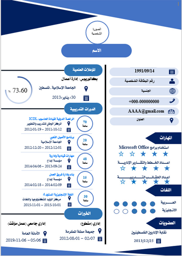 تصميم وكتابة السيرة الذاتية (CV) بشكل احترافي