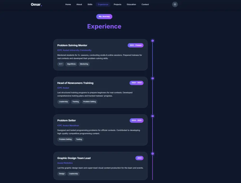 تصميم معرض أعمال (Portfolio) احترافي