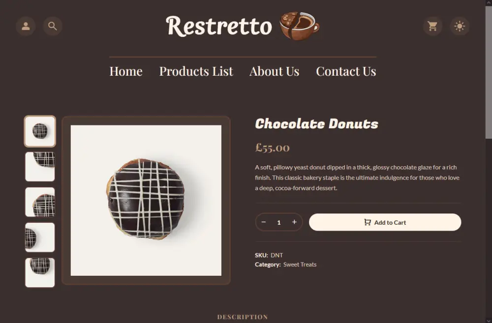 تصميم موقع ويب ل Bakary E-Commerce