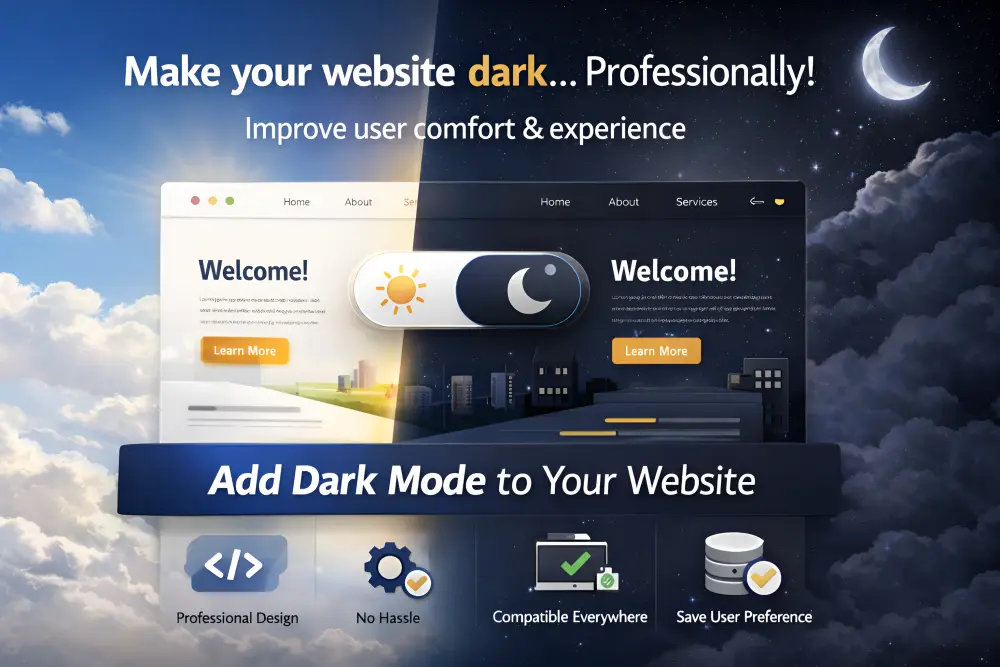 تحسين تجربة المستخدم بإضافة الوضع الليلي (Dark Mode) لموقعك