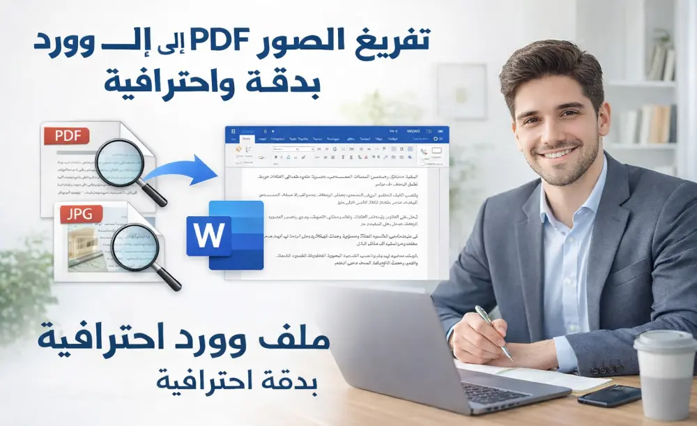 تفريغ احترافي للملفات والصور والكتب إلى ملف Word بدقة عالية.