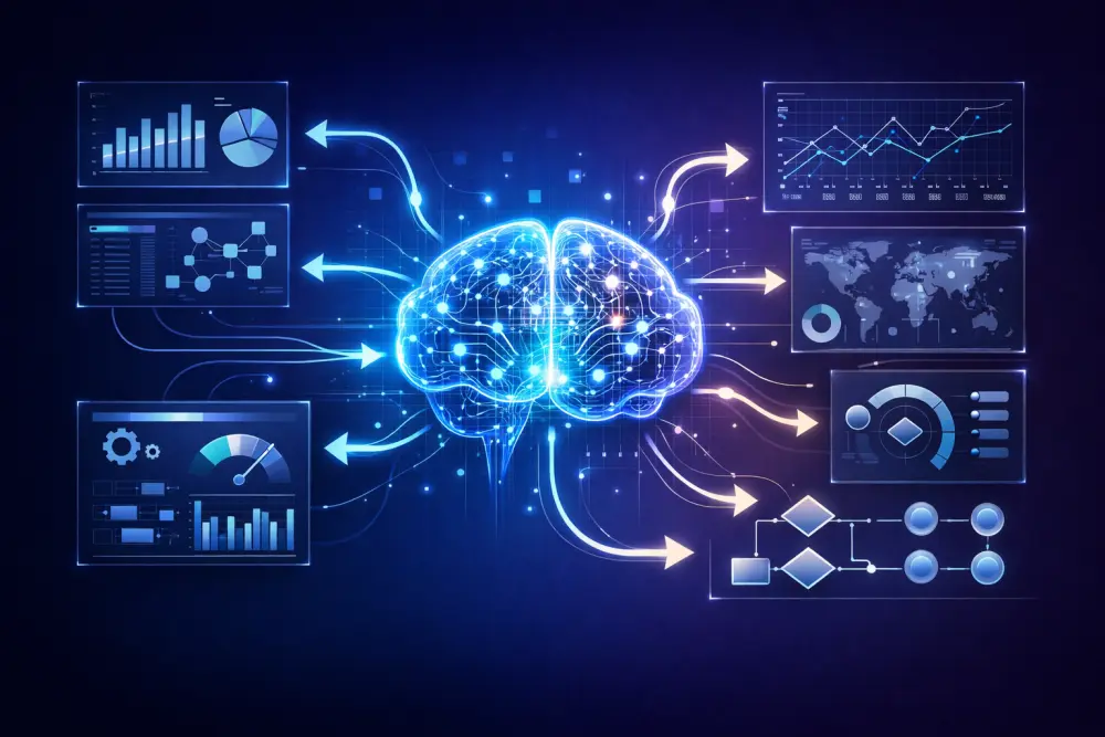 تحسين سير العمل واتخاذ القرار باستخدام البيانات والذكاء الاصطناعي (AI-Driven Workflow & Operations Optimization)
