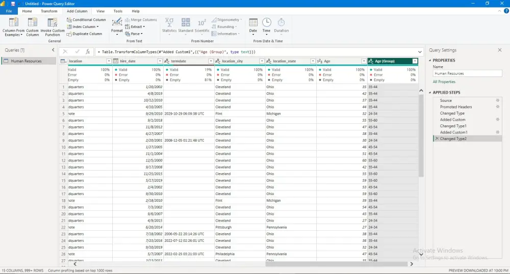 تنظيف البيانات وتجهيزها للتحليل باستخدام Power BI