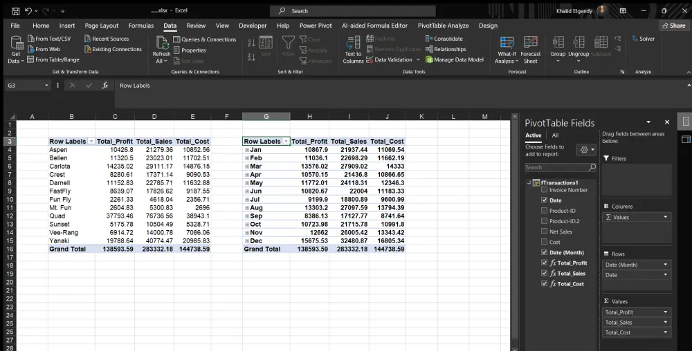 "تحليل وتنظيف البيانات وأتمتة التقارير باستخدام Excel و SQL"