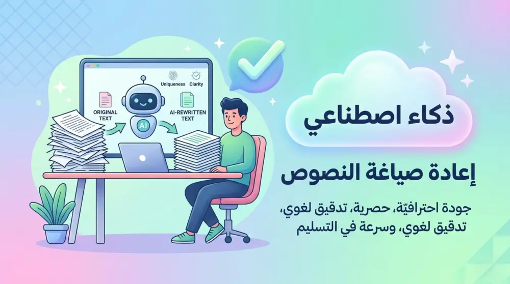 إعادة صياغة وتطوير النصوص بالذكاء الاصطناعي (2000 كلمة)