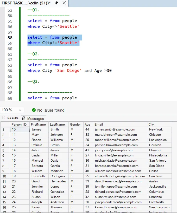 تنظيف وتنظيم البيانات (Data Cleaning) بإستخدام SQL Queries