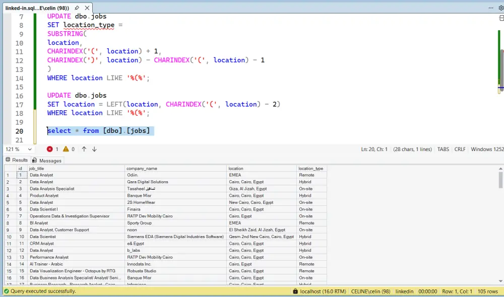 استخراج البيانات باستخدام Python (Web Scraping)، تنظيفها ومعالجتها باستخدام SQL، ثم تحويلها إلى تقارير ولوحات معلومات تفاعلية باستخدام Power BI
