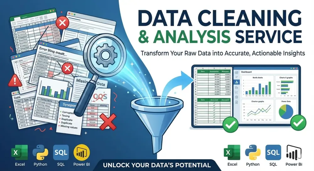 تنظيف البيانات وتحليلها باحتراف | Data Cleaning & Data Analysis