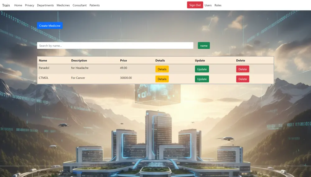 تصميم وبرمجة نظام إدارة طبي (Medical Management System)