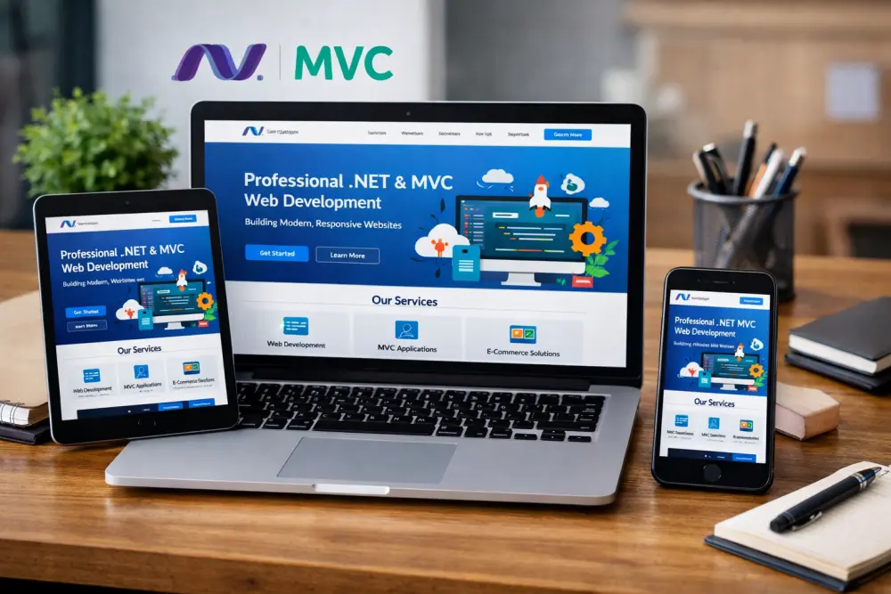 طوير موقع ويب متكامل باستخدام (‎ASP.NET MVC + Back-End + Web API )
