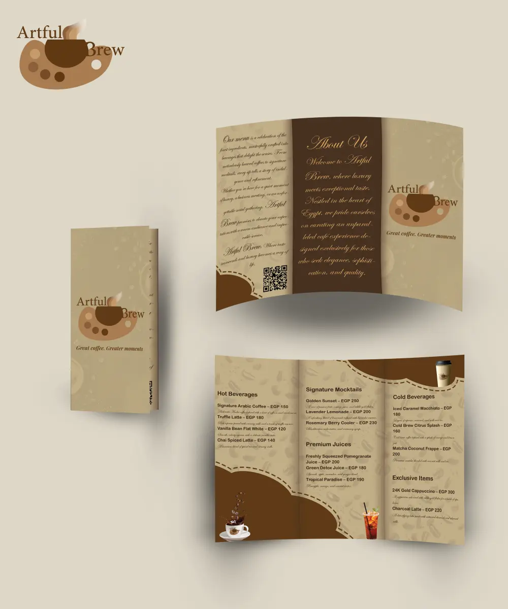 تصميم منيو (قائمة طعام) احترافي وجذاب لمطعمك أو كافيهك