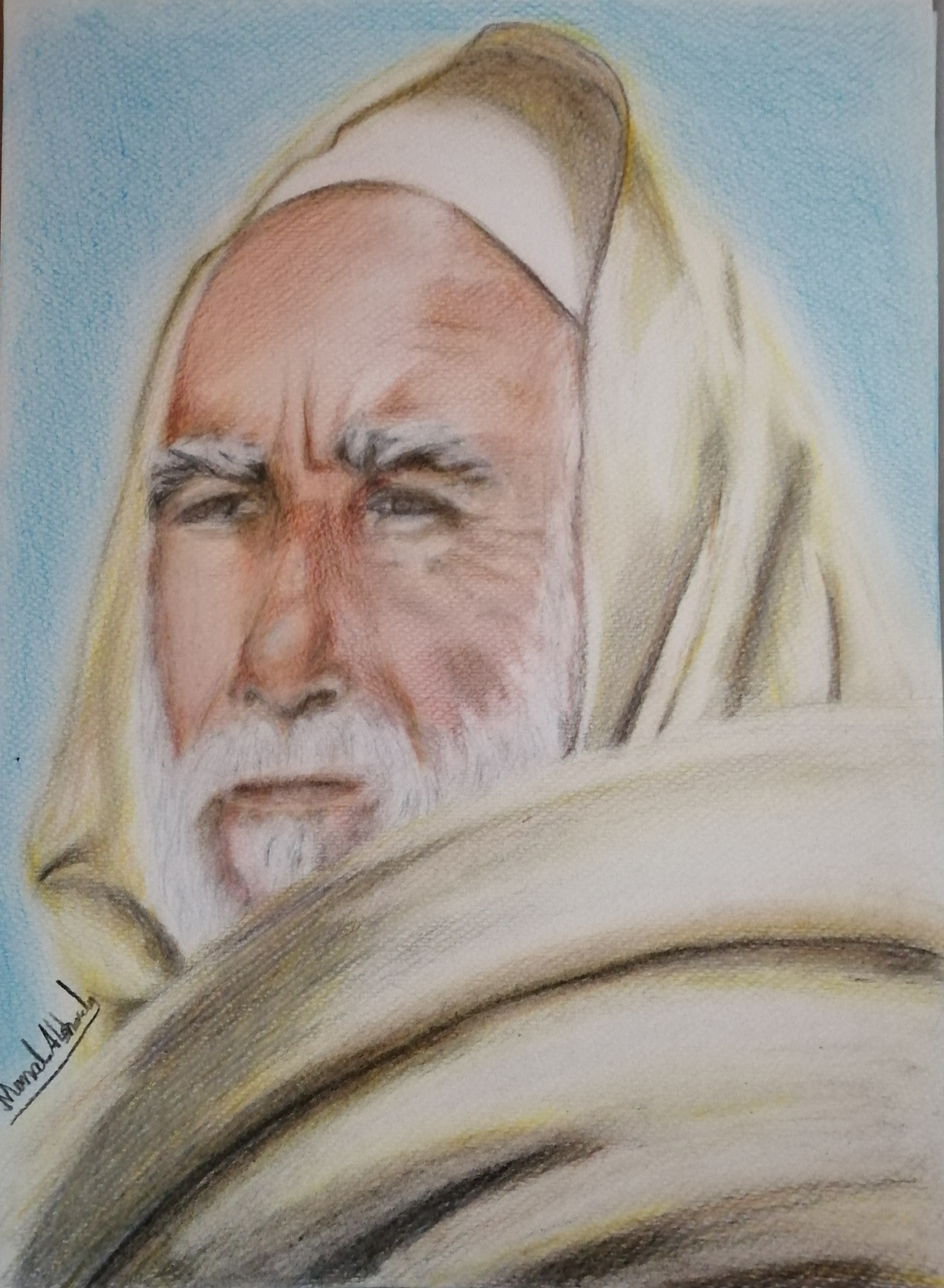 رسم بورتريه.. الوان او بدون الوان