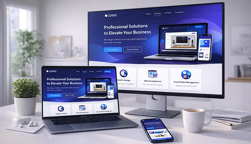 برمجة صفحة هبوط Landing Page احترافية