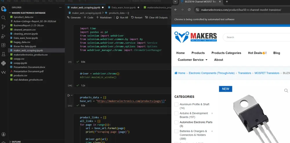 استخراج البيانات من المواقع وتسليمها Excel أو CSV
