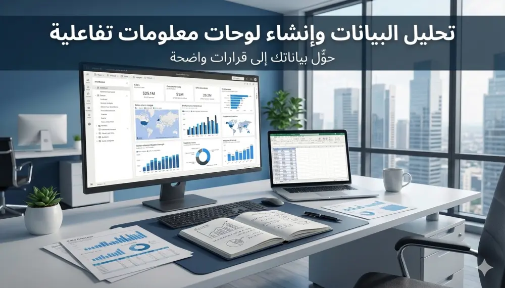 سأحوّل بياناتك إلى لوحات معلومات (Dashboards) احترافية وتقار