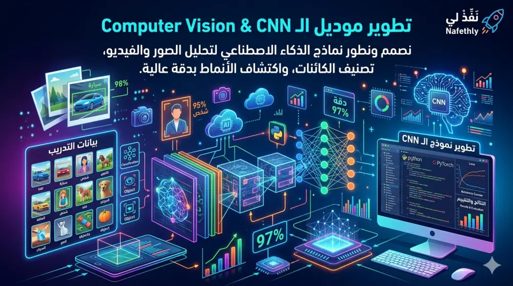 تطوير نماذج ذكاء اصطناعي متقدمة (Computer Vision & CNN)