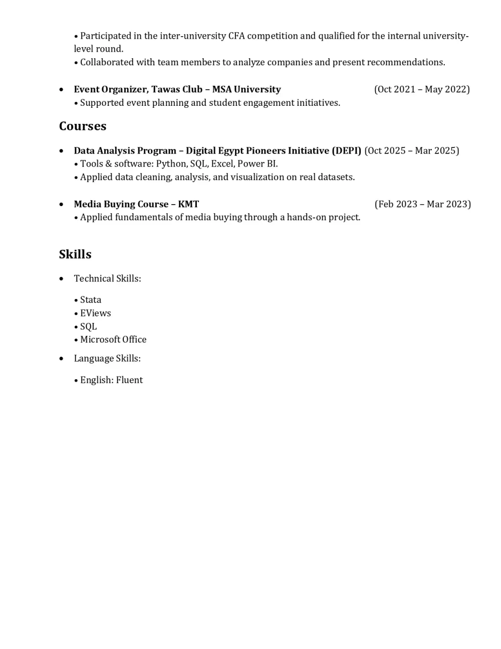 سيرة ذاتية احترافية تزيد فرص قبولك