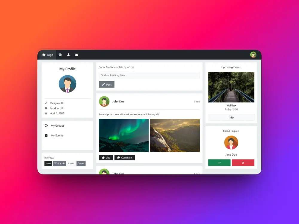 واجهات مواقع احترافية وتصميم لوحات تحكم عصرية ومتجاوبة