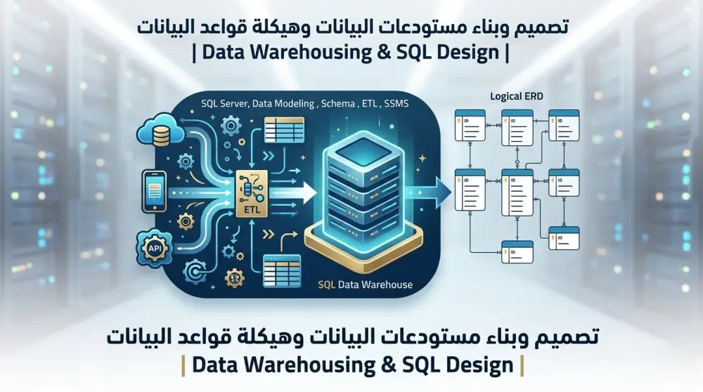 تصميم وبناء مستودعات البيانات وهيكلة قواعد البيانات | Data Warehousing & SQL Design