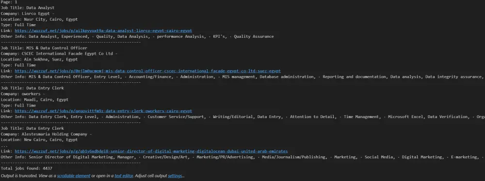 استخراج كافة البيانات من مواقع الويب Web Scraping