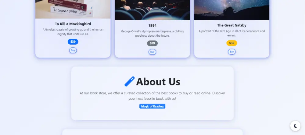 موقع متجر كتب احترافي ومتجاوب Book Store